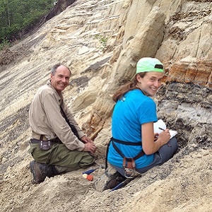 Dr Guy Plint and graduate student Katherine Vanelli