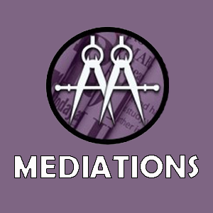 Mediations Logo on a purple background.