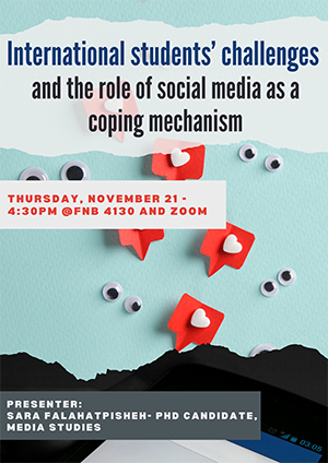 International Students' Challenges event poster.