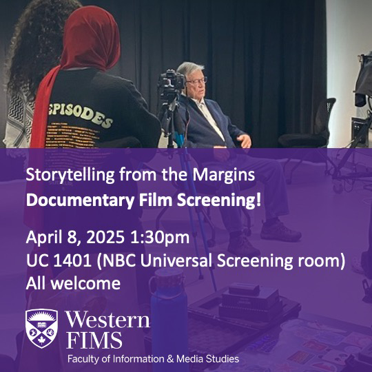 Event poster for Storytelling showcase