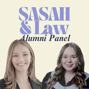 Two SASAH alumni against a neutral background