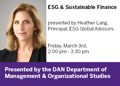 Heather Lang, Principal, ESG Global Advisors.