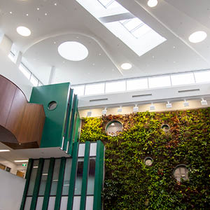 Thames Hall Parr Atrium living green wall