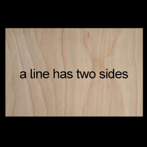A line has two sides