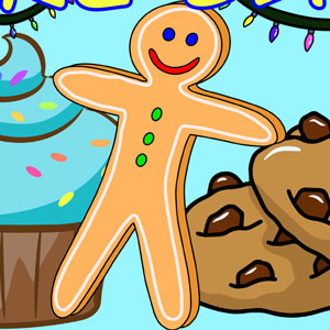 illustration of a gingerbread and chocolate chip cookie