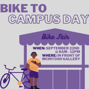 graphic design Bike to Campus Day promotion